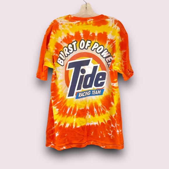 🍊 Vintage Tie Dye Tide Racing Tee T-Shirt - Picture 2 of 2